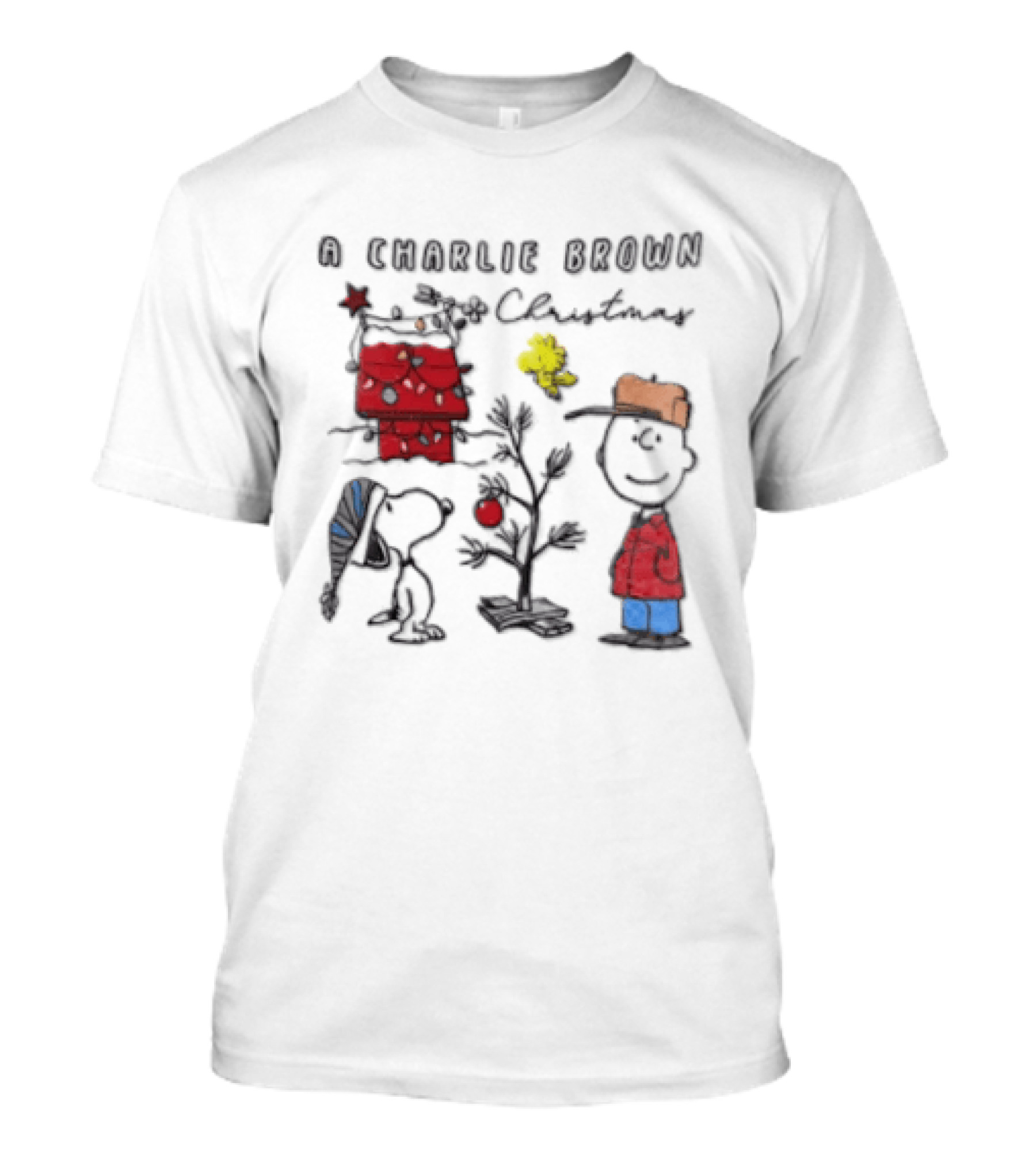 A Charlie Brown Christmas Snoopy Woodstock Holiday Scene T-Shirt