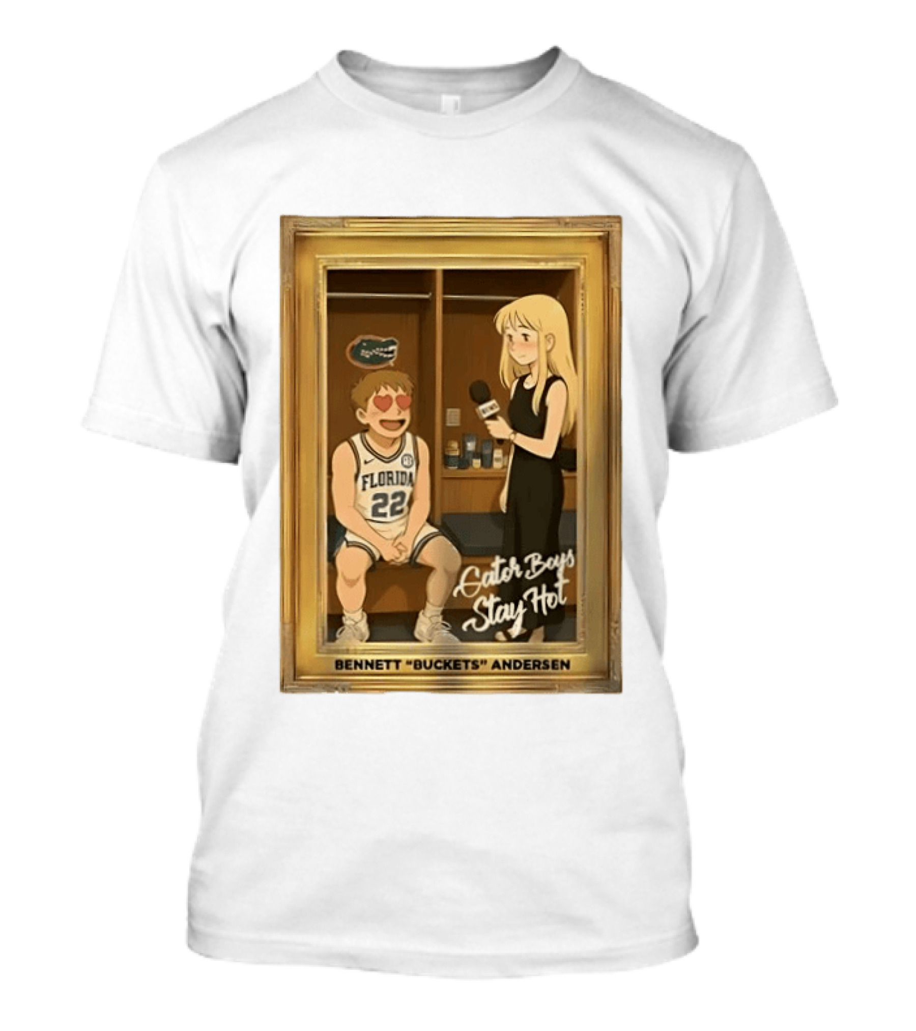 Florida Basketball Gator Boys Stay Hot Bennett Buckets Andersen Interview T-Shirt