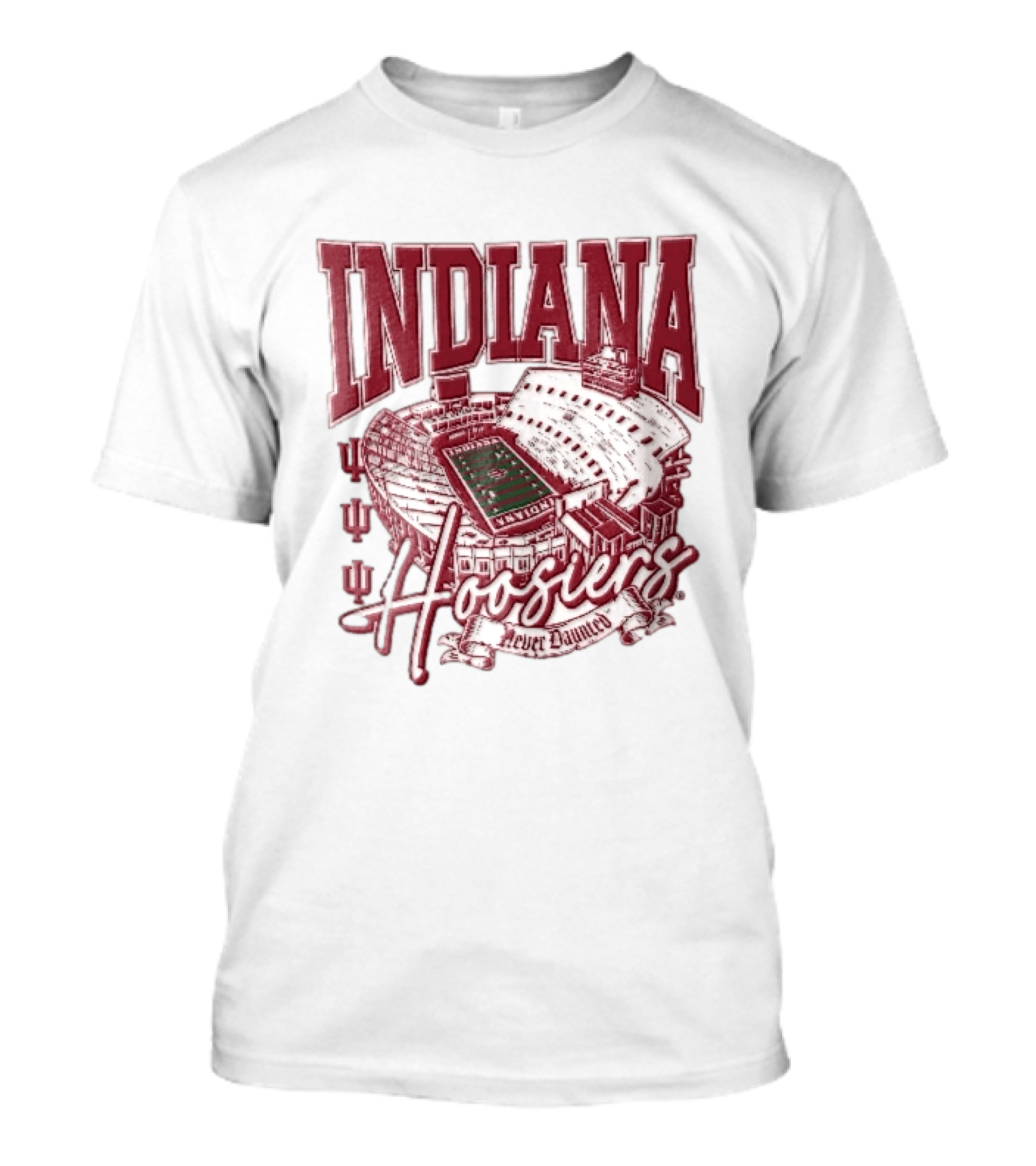 Indiana Hoosiers Never Daunted Memorial Stadium Aerial View Football Field Banner T-Shirt