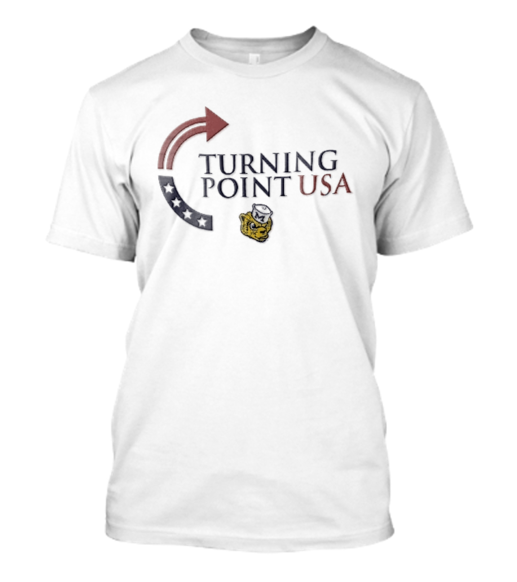 Michigan Wolverines NCAA Turning Point USA Red Blue Stars Sailor Hat T-Shirt
