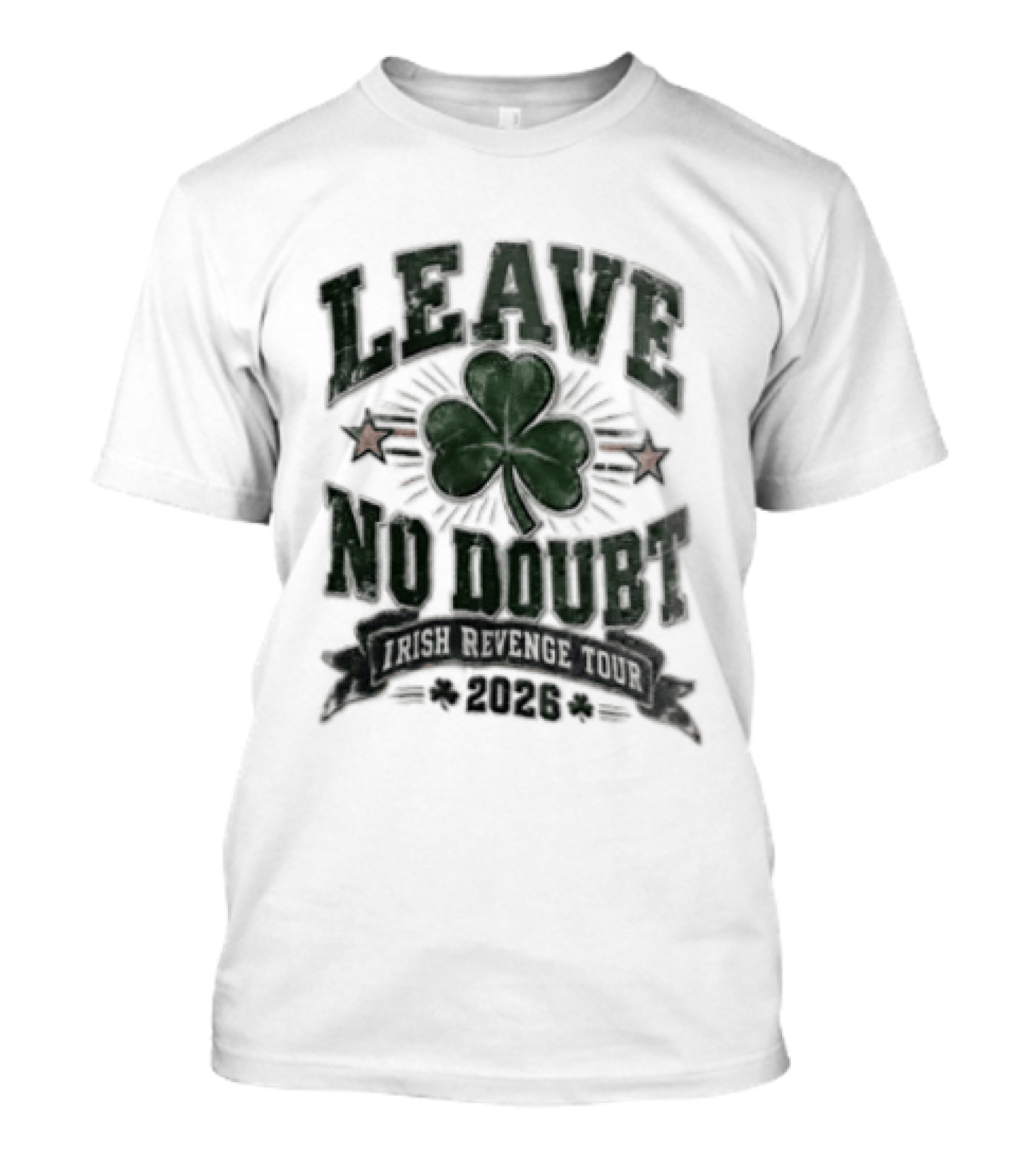 Leave No Doubt Shamrock Football Irish Revenge Tour 2026 T-Shirt