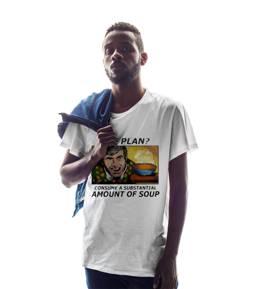The Plan Consume A Substantial Amount Of Soup Retro Style Comic T-Shirt