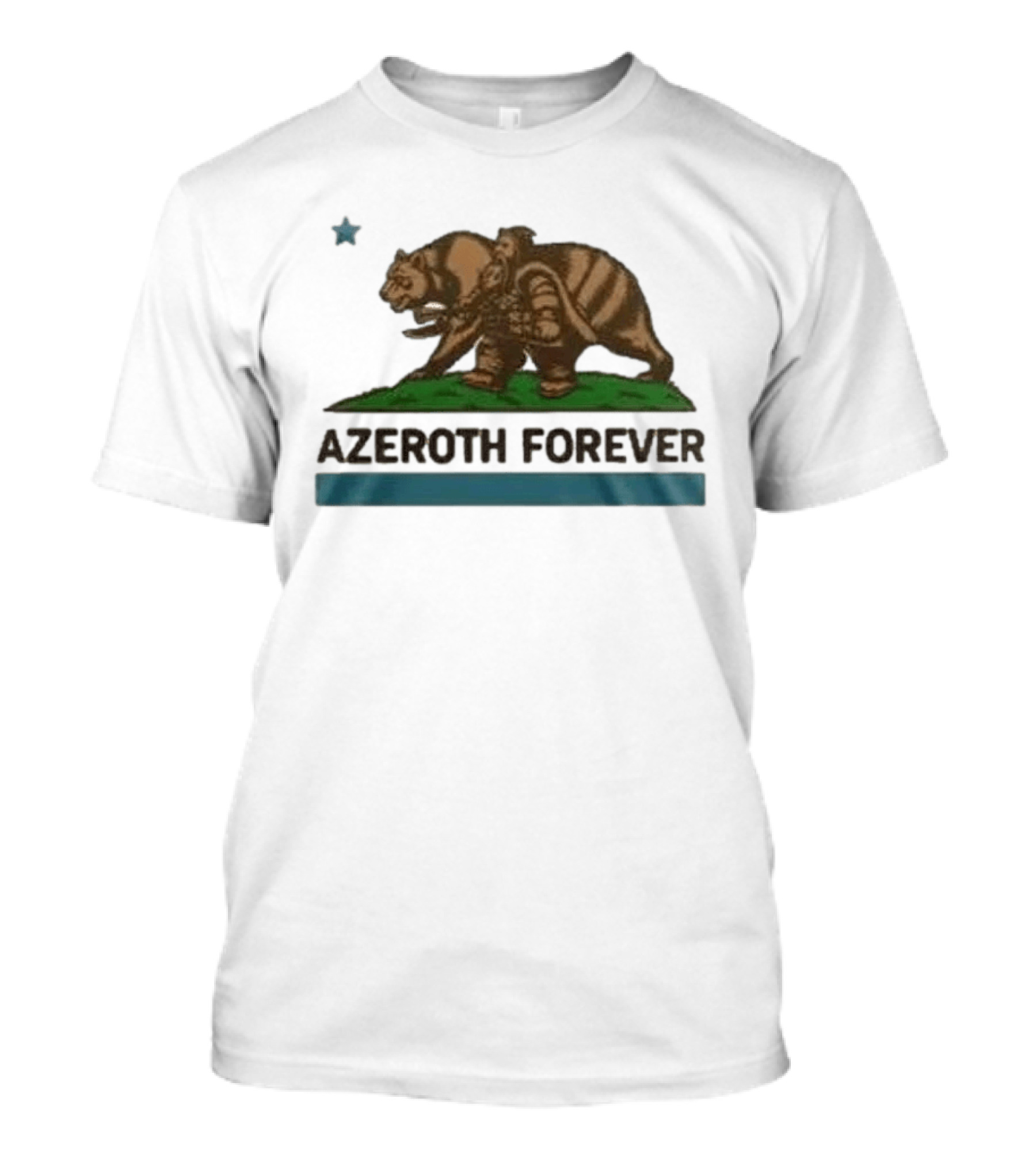 World Of Warcraft Azeroth Forever 2026 Special New California Republic Bear Warrior T-Shirt