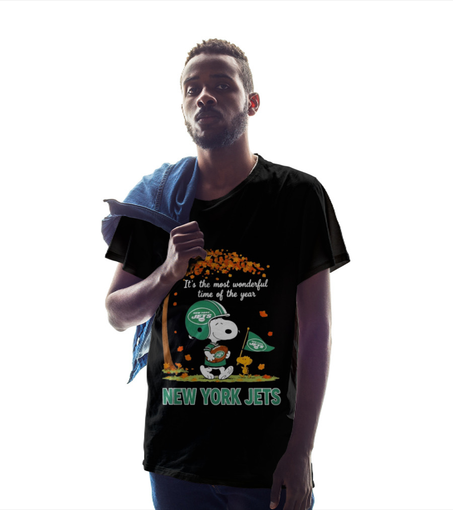 It's The Most Wonderful Time Of The Year Snoopy And Woodstock New York Jets Celebration T-Shirt