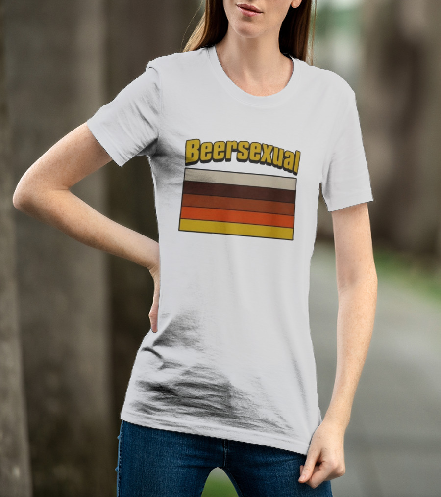 Beersexual Striped Flag With Bold Earth Tones T-Shirt