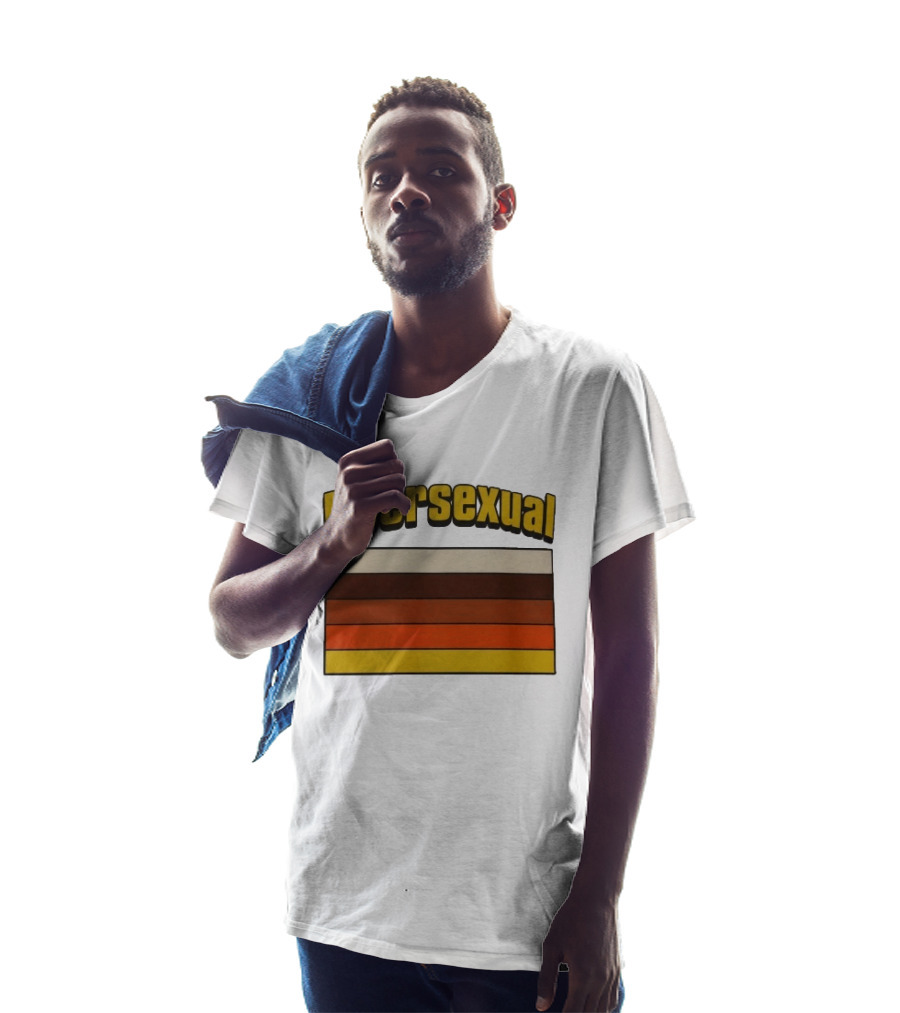Beersexual Striped Flag With Bold Earth Tones T-Shirt