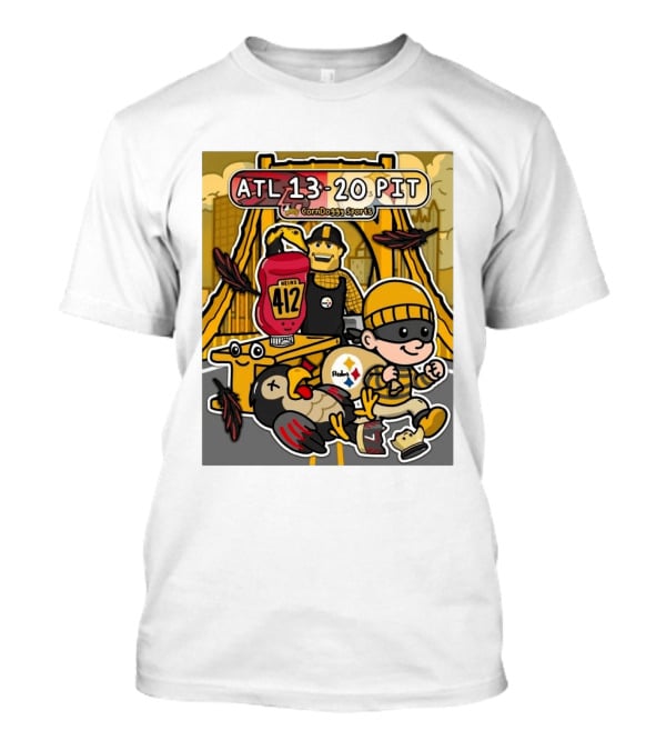 ATL 13 20 PIT CornDoggy Sports With Heinz 412 And Steelers Fan T-Shirt