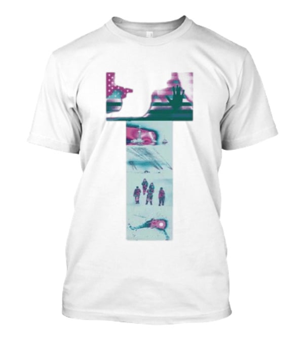 Hydeforce Taxpayer White Patriotic Exploration Flag And Arctic Adventure Scene T-Shirt