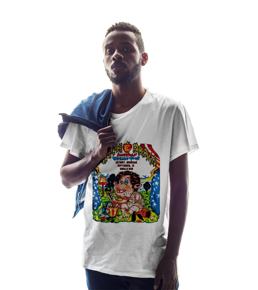 Jim E. Brown American Dream Tour Detroit Michigan September 15 Smalls Bar Concert T-Shirt