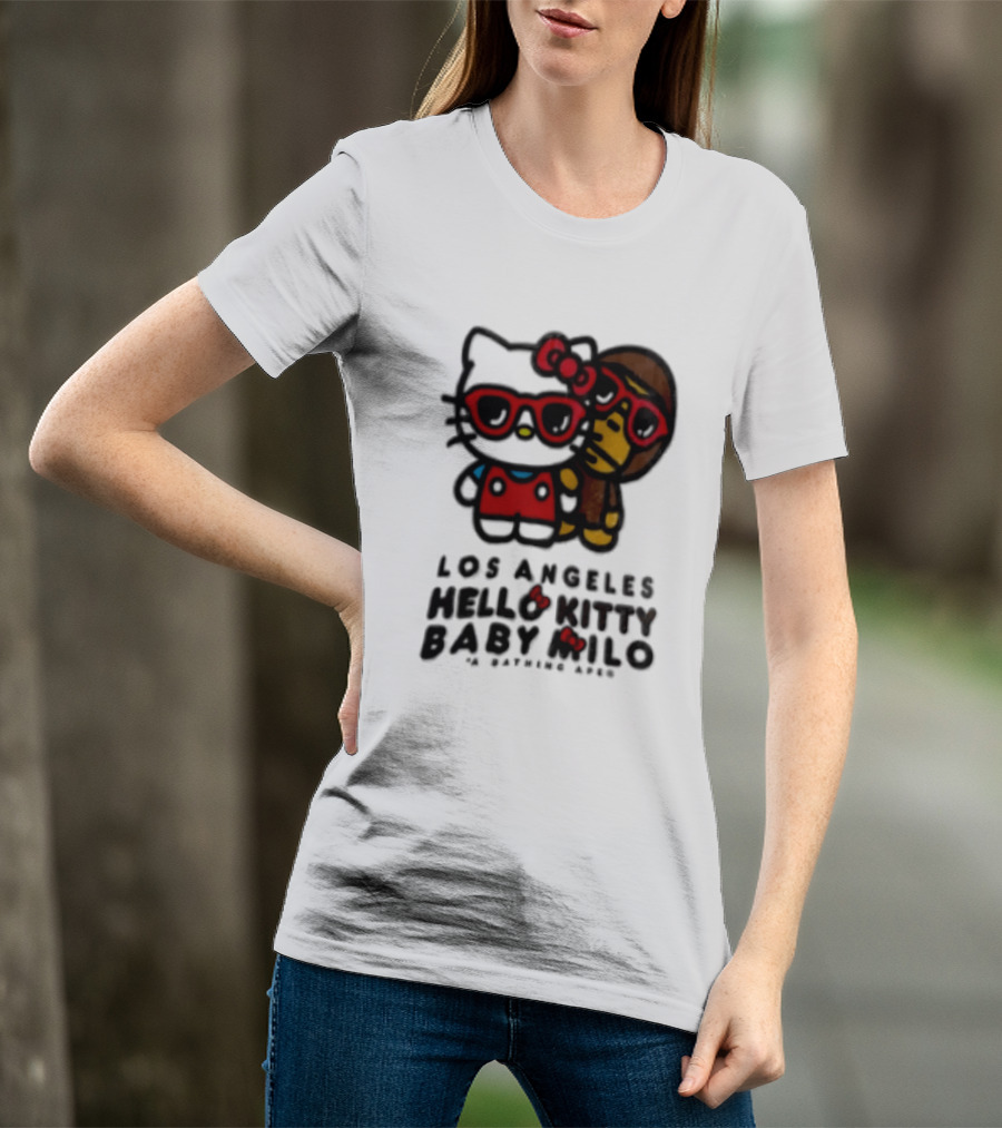 Los Angeles Hello Kitty Baby Milo A Bathing Ape Collaboration T-Shirt
