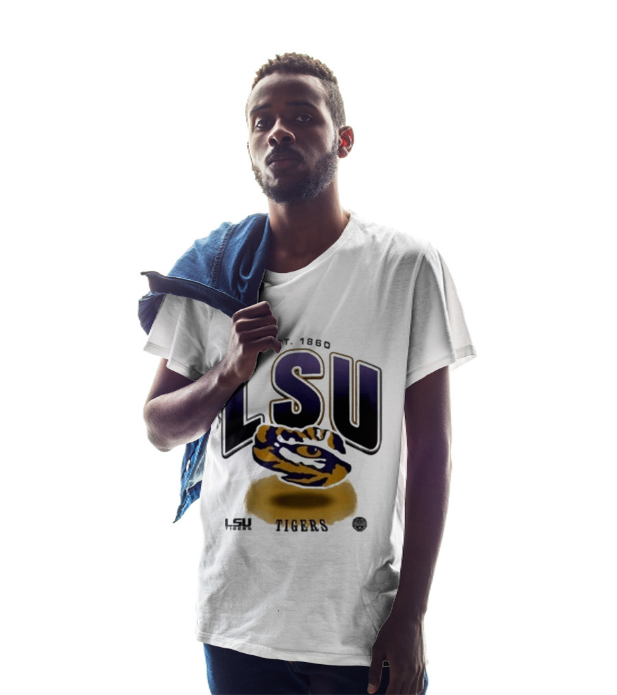 LSU Tigers Est. 1860 Bold Letter Tiger T-Shirt