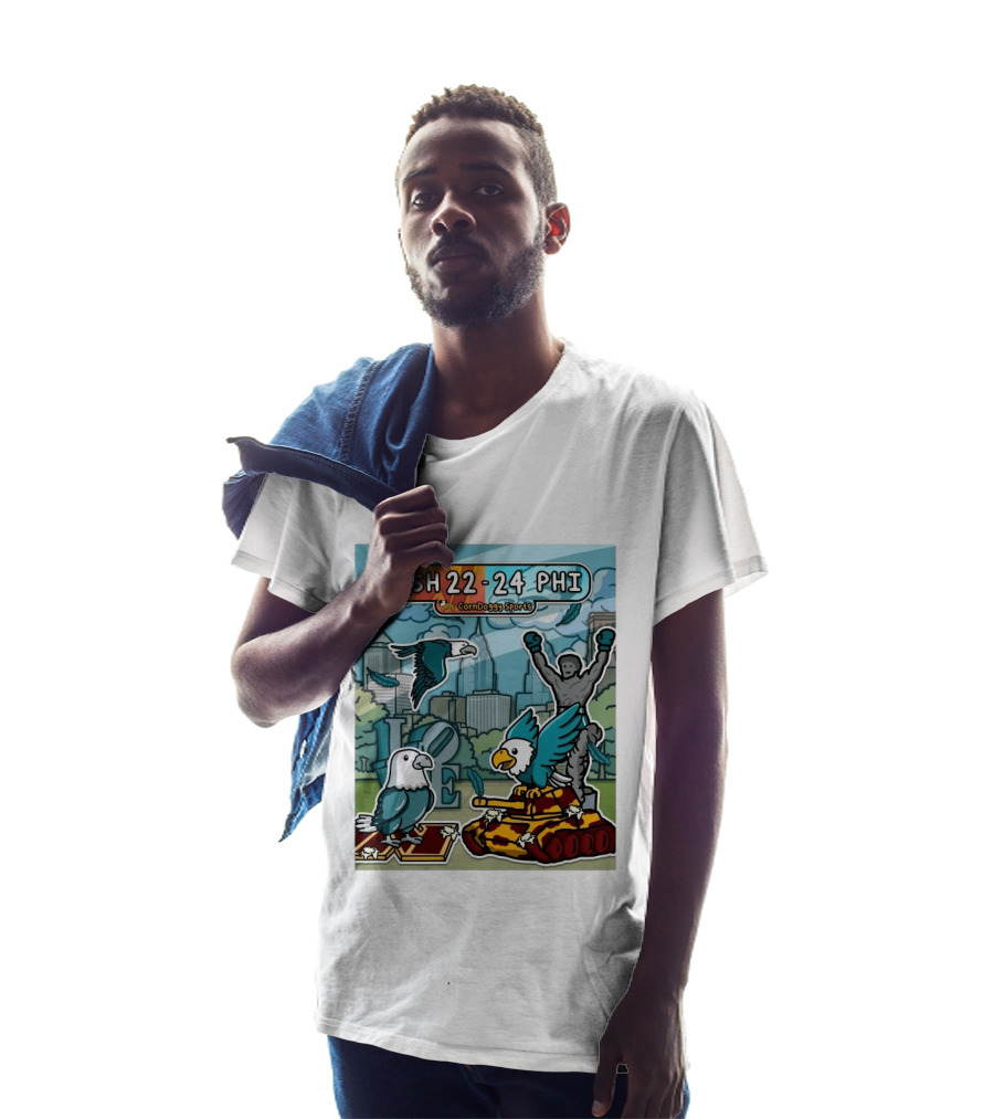 CornDoggy Sports WSH 22 24 PHI Washington Vs Philadelphia Eagles And Tank Scene T-Shirt