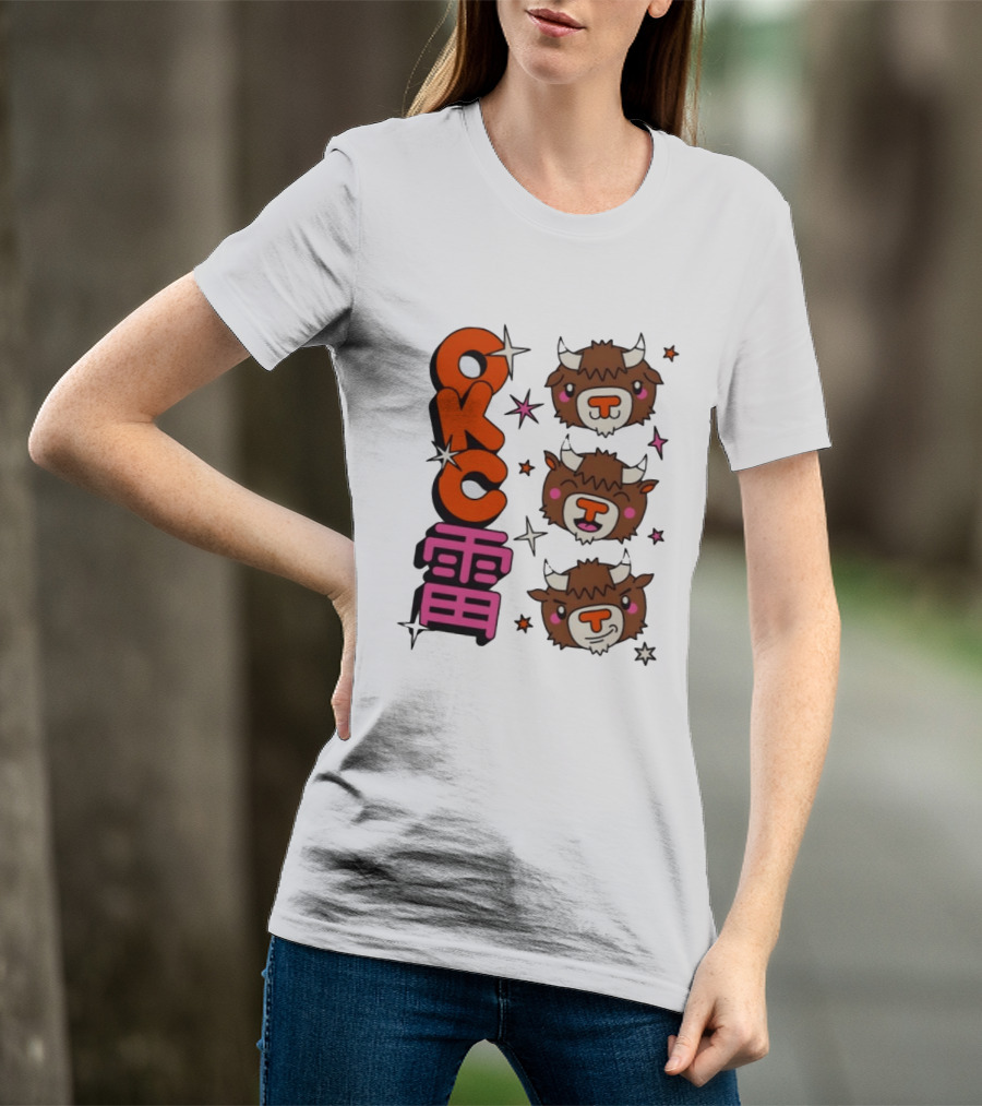 OKC Thunder Kawaii Bison Buffalo NBA Japan T-Shirt