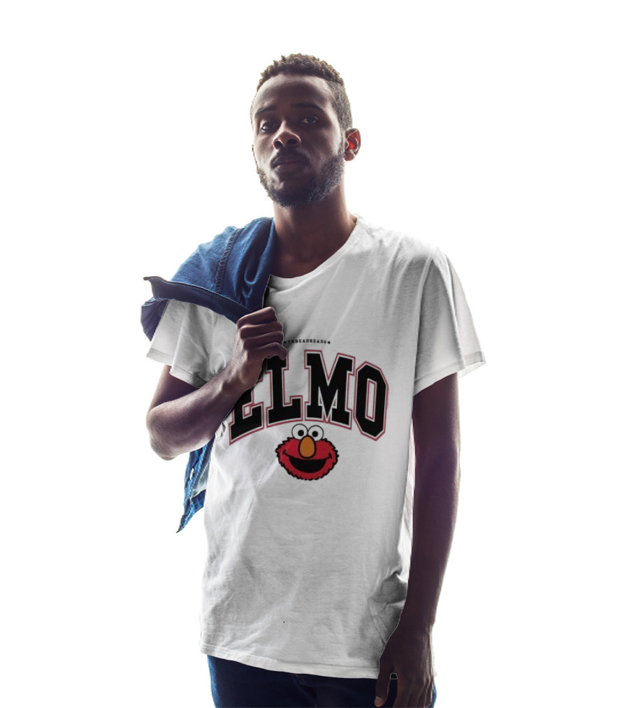 Qagoma Store 2023 Elmo College Red Ringer T-Shirt
