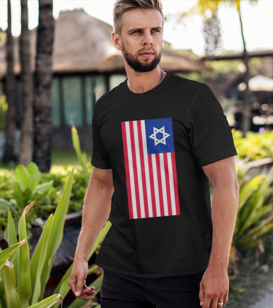 Hyde Force Store Very Serious Marine Casualty USA Israel Flag T-Shirt
