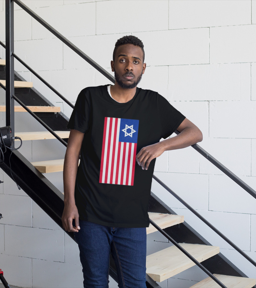 Hyde Force Store Very Serious Marine Casualty USA Israel Flag T-Shirt