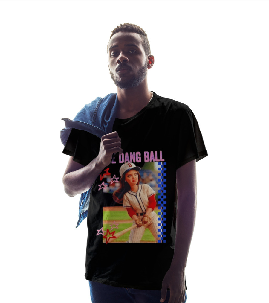 Barbie Ballfield Hit The Dang Ball Baseball Player Doll Vintage Stars T-Shirt