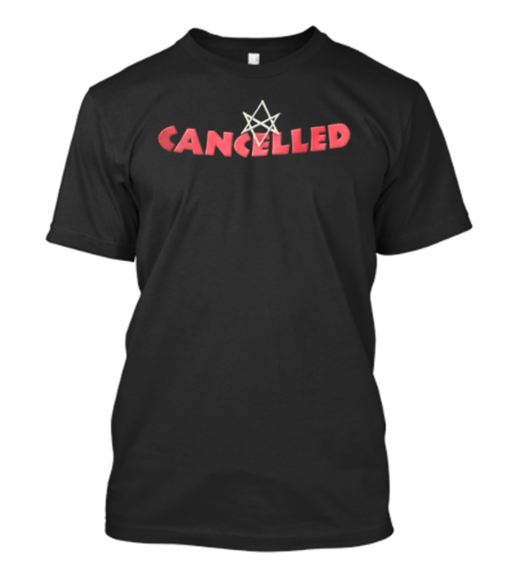 Cancelled Red Unicursal Hexagram Silver Star T-Shirt