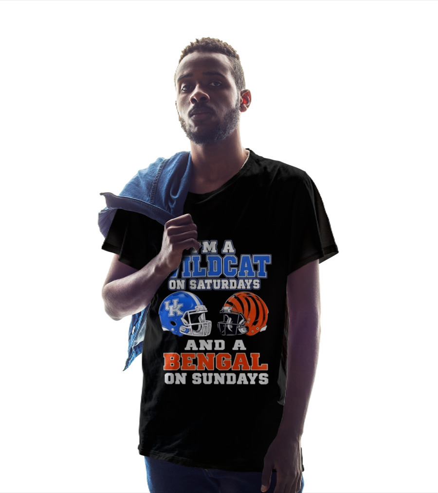I'm A Wildcat UK Helmet Saturdays Bengal Helmet Sundays T-Shirt