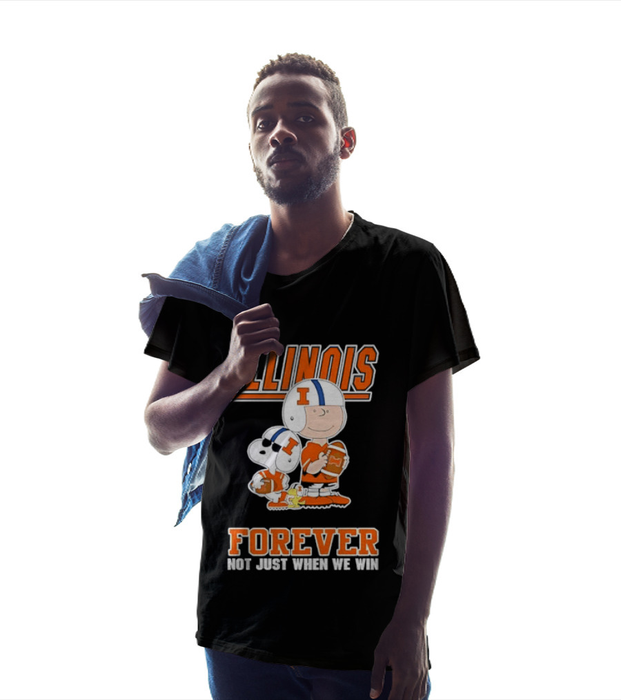 Illinois Fighting Illini Charlie Brown Forever Not Just When We Win T-Shirt