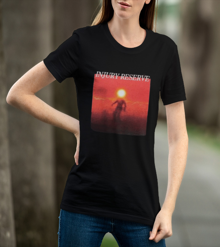 INJURY RESERVE Album Cover Red Sun Scene T-Shirt