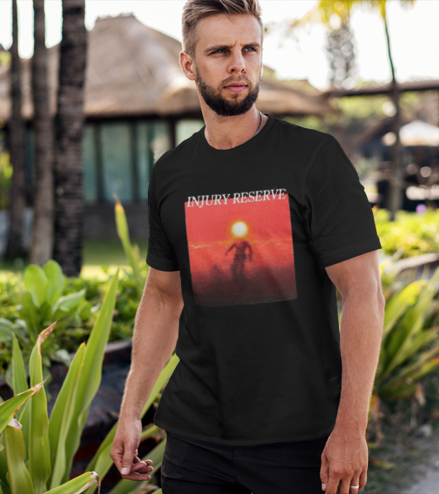 INJURY RESERVE Album Cover Red Sun Scene T-Shirt