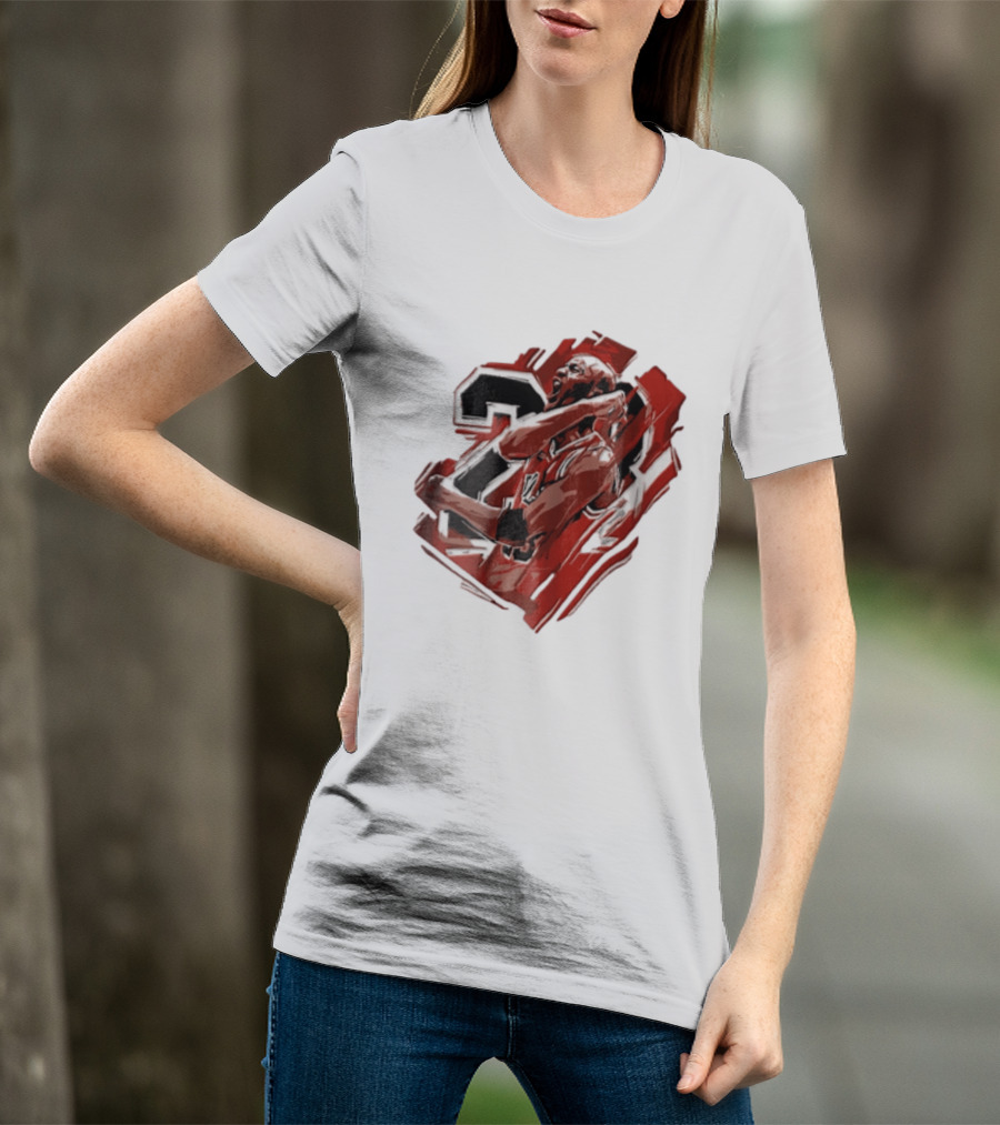 Basketball Player Number 23 Celebration Red Brushstrokes T-Shirt