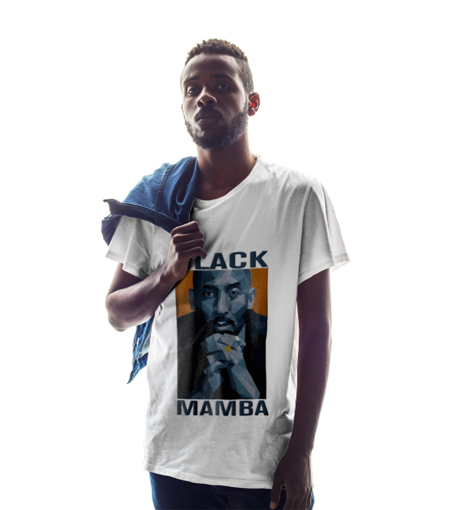 Black Mamba Low Poly Geometric Hands Clasped Orange T-Shirt