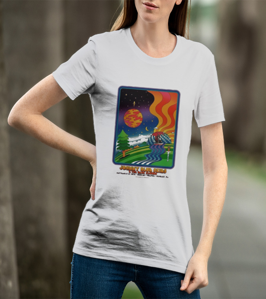 Johnny Blue Skies And The Dark Clouds Greek Theatre Berkeley CA September 15 2026 Event Psychedelic T-Shirt