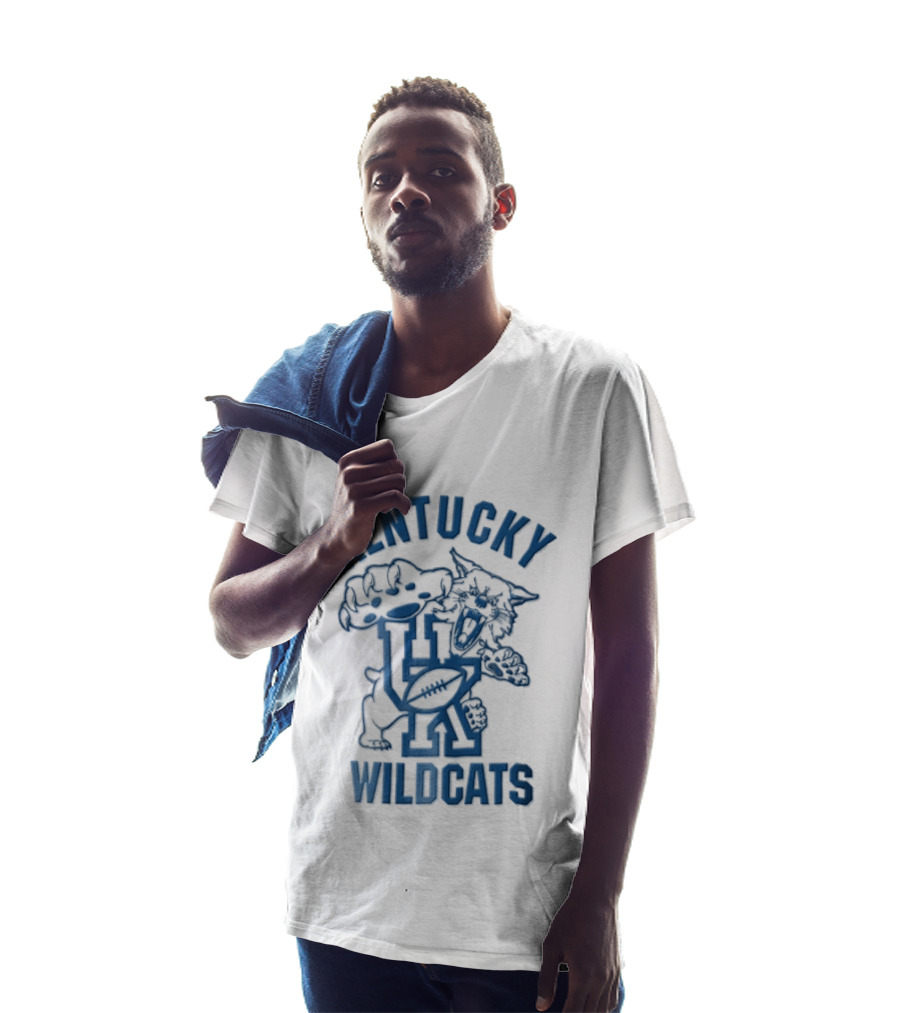 Kentucky Wildcats Roaring Big Paw Monogram UK Football T-Shirt