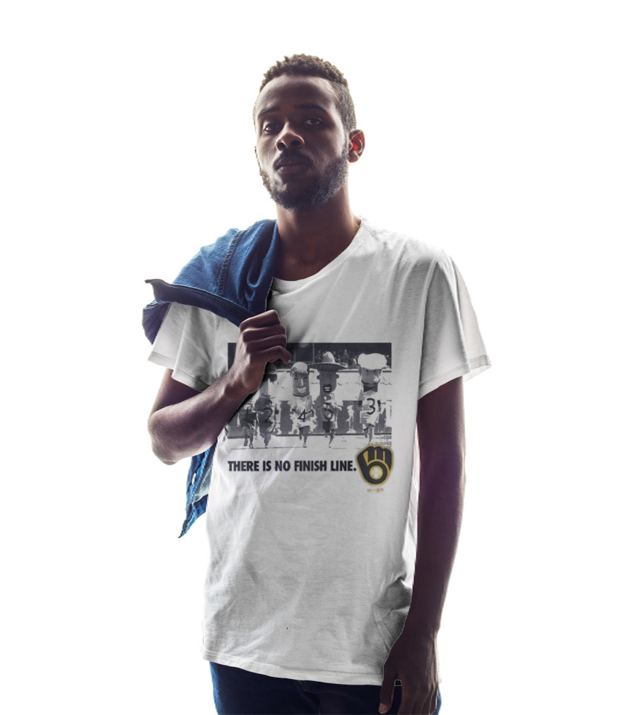 Milwaukee Brewers There Is No Finish Line Glove T-Shirt