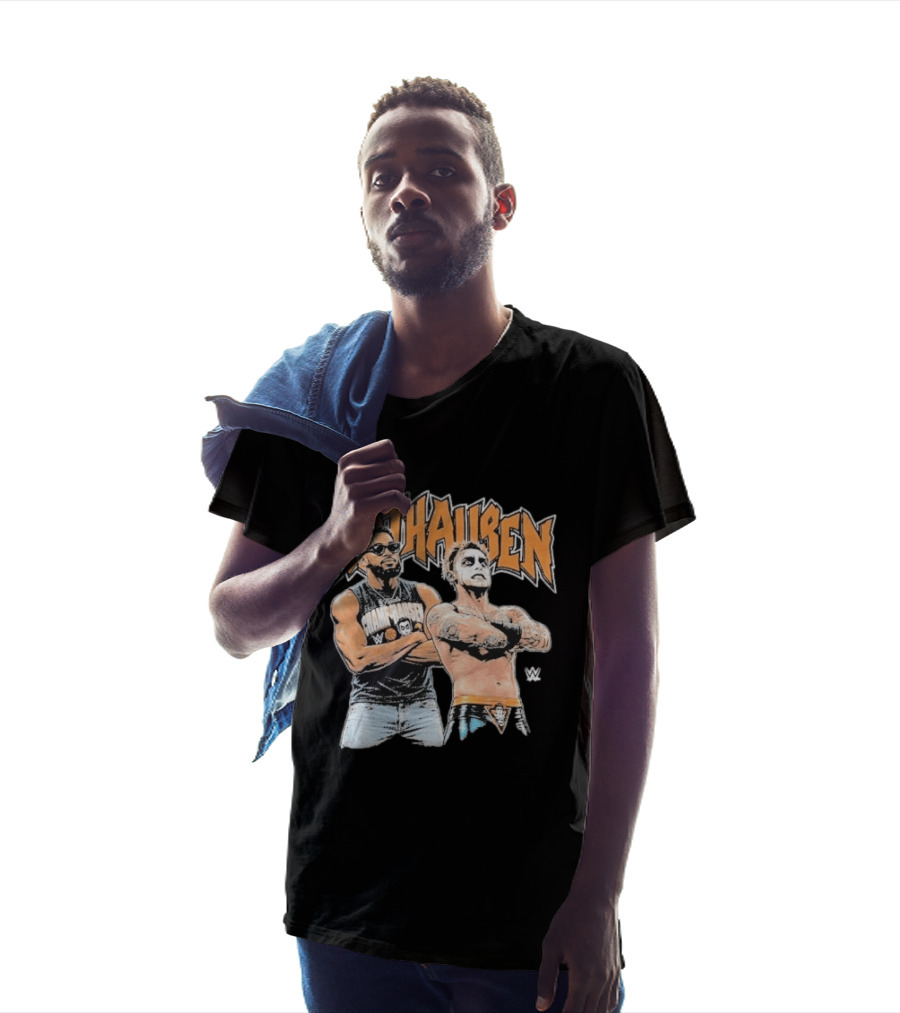 KATHausen WWE Karl Anthony Towns Danhausen Crossover Duo T-Shirt