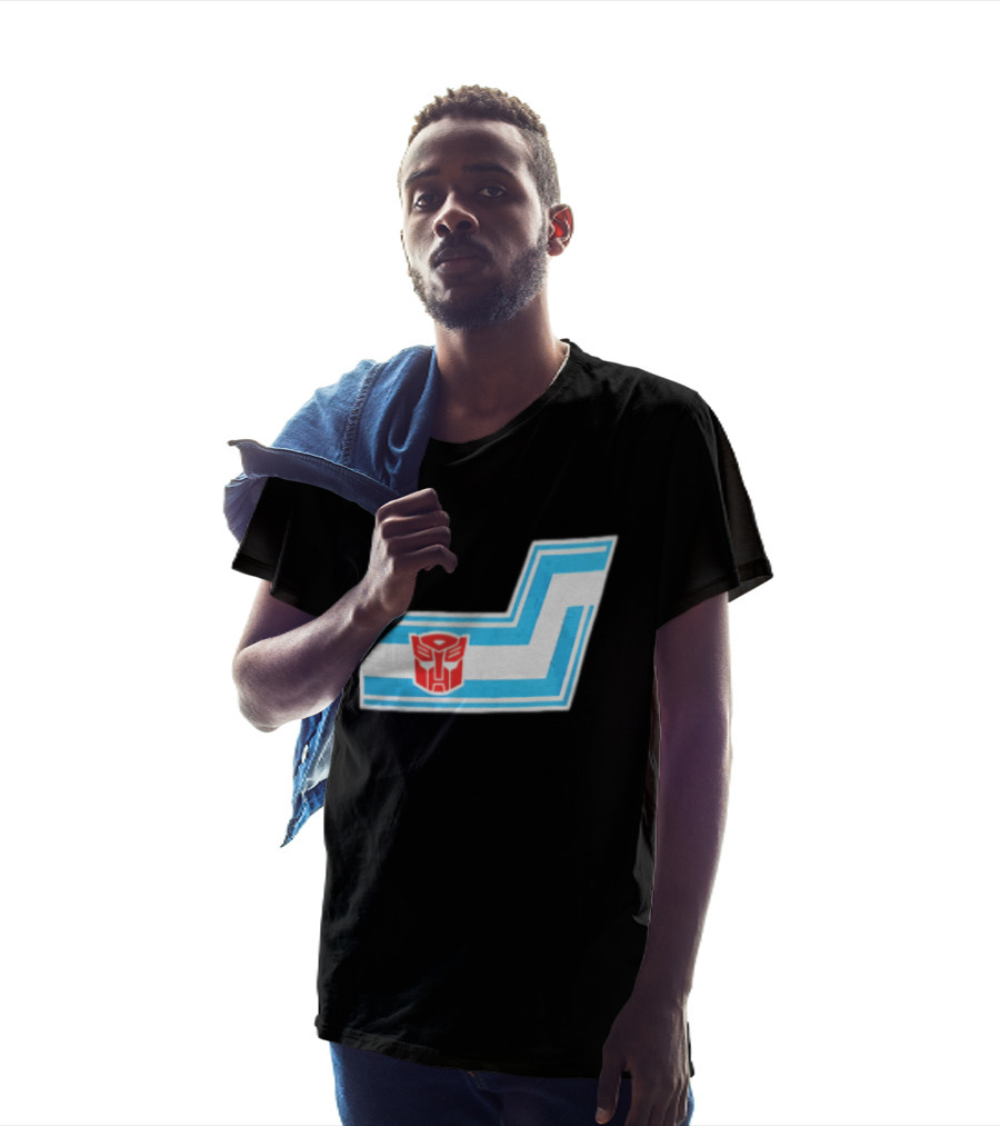 Transformers Autobots Red Insignia Blue White Racing Stripes Chevron Stickers T-Shirt