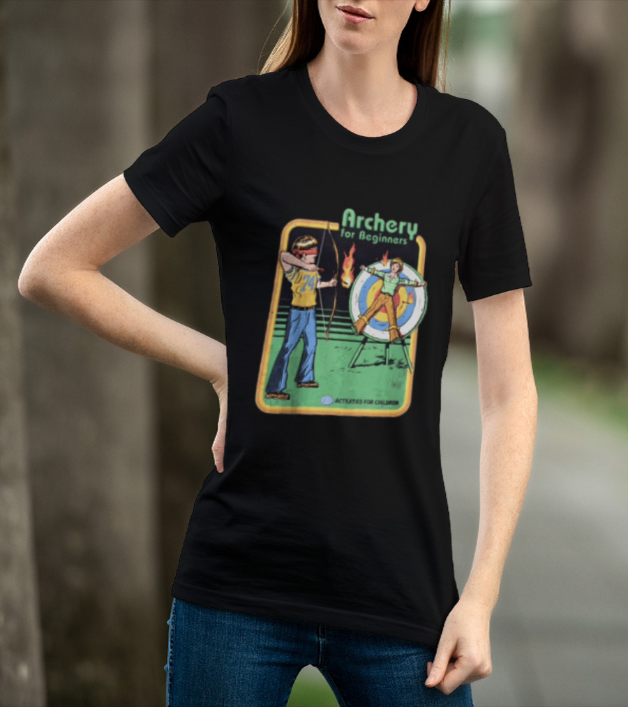 Archery For Beginners Activities For Children Vintage Target Practice T-Shirt