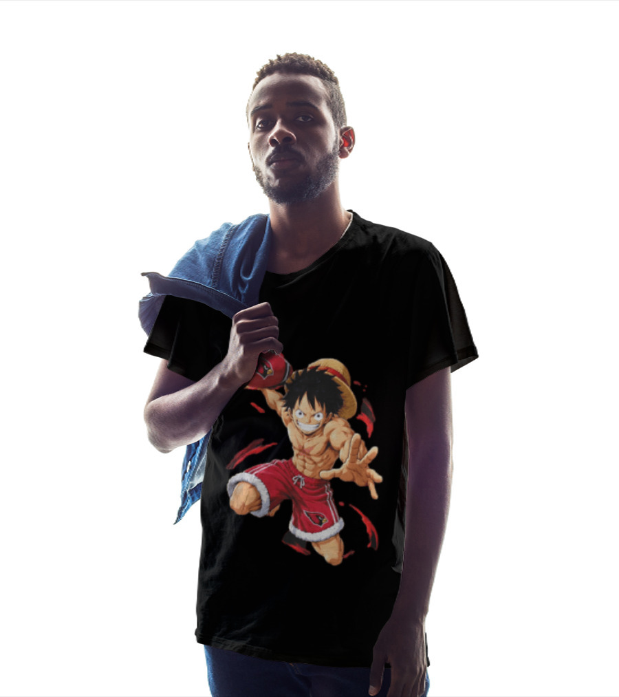 Arizona Cardinals Straw Hat Anime Football Player Action T-Shirt