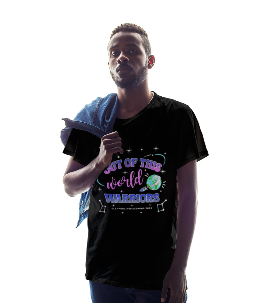 Out Of This World Warriors Glenpool Homecoming 2026 Cartoon Earth Rocket Constellations T-Shirt