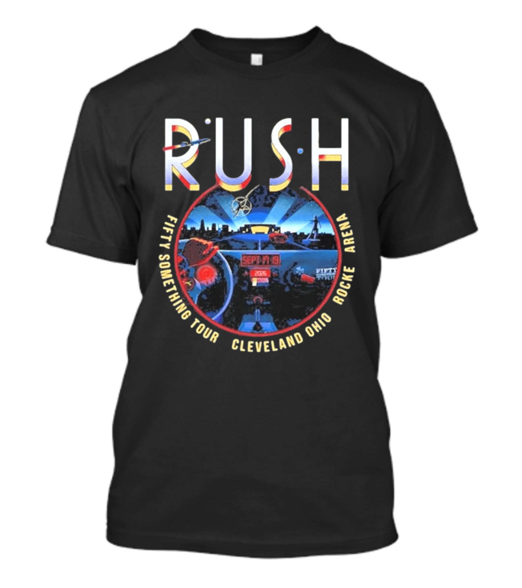Rush Fifty Something Tour Cleveland Ohio Rocket Arena September 25 2025 T-Shirt