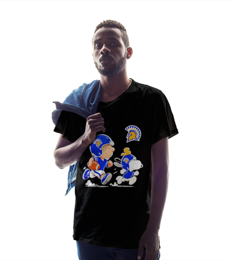 San José State Spartans Charlie Brown Woodstock Snoopy Football NCAA T-Shirt