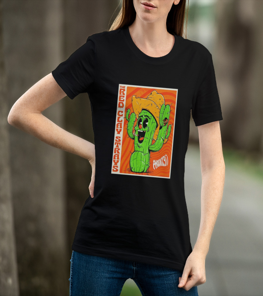 The Red Clay Strays Phoenix Cactus Character 2026 Desert Diamond Arena T-Shirt