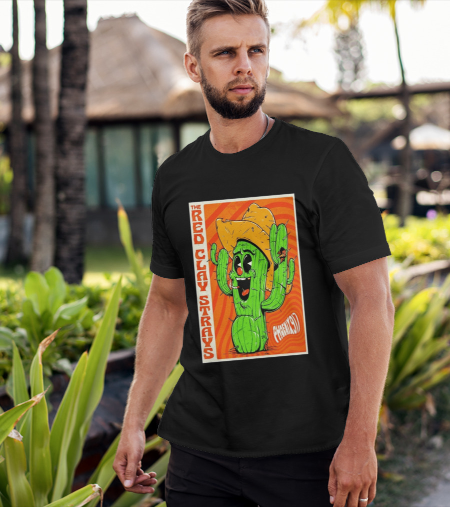 The Red Clay Strays Phoenix Cactus Character 2026 Desert Diamond Arena T-Shirt