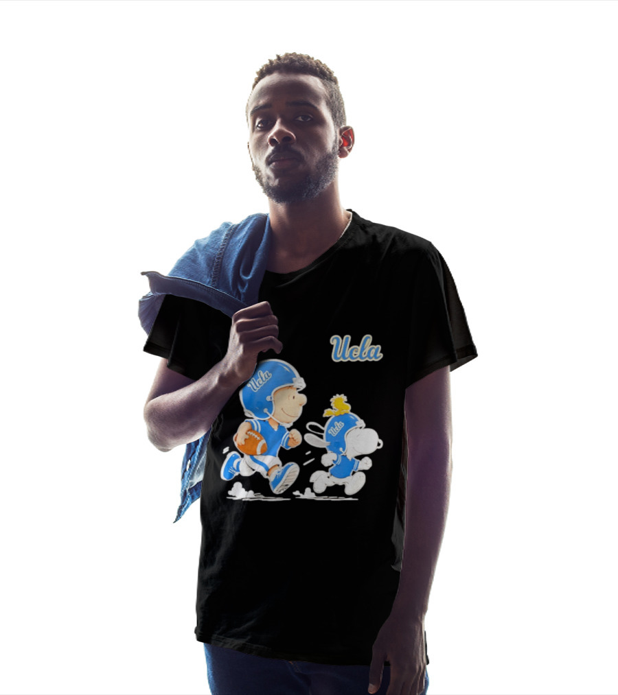 UCLA Charlie Brown Woodstock Snoopy Football NCAA Bruins Collaboration T-Shirt