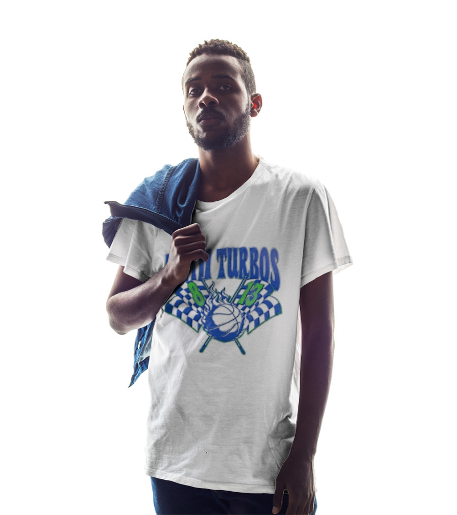Twin Turbos 8 13 Basketball Checkered Flag Racing T-Shirt