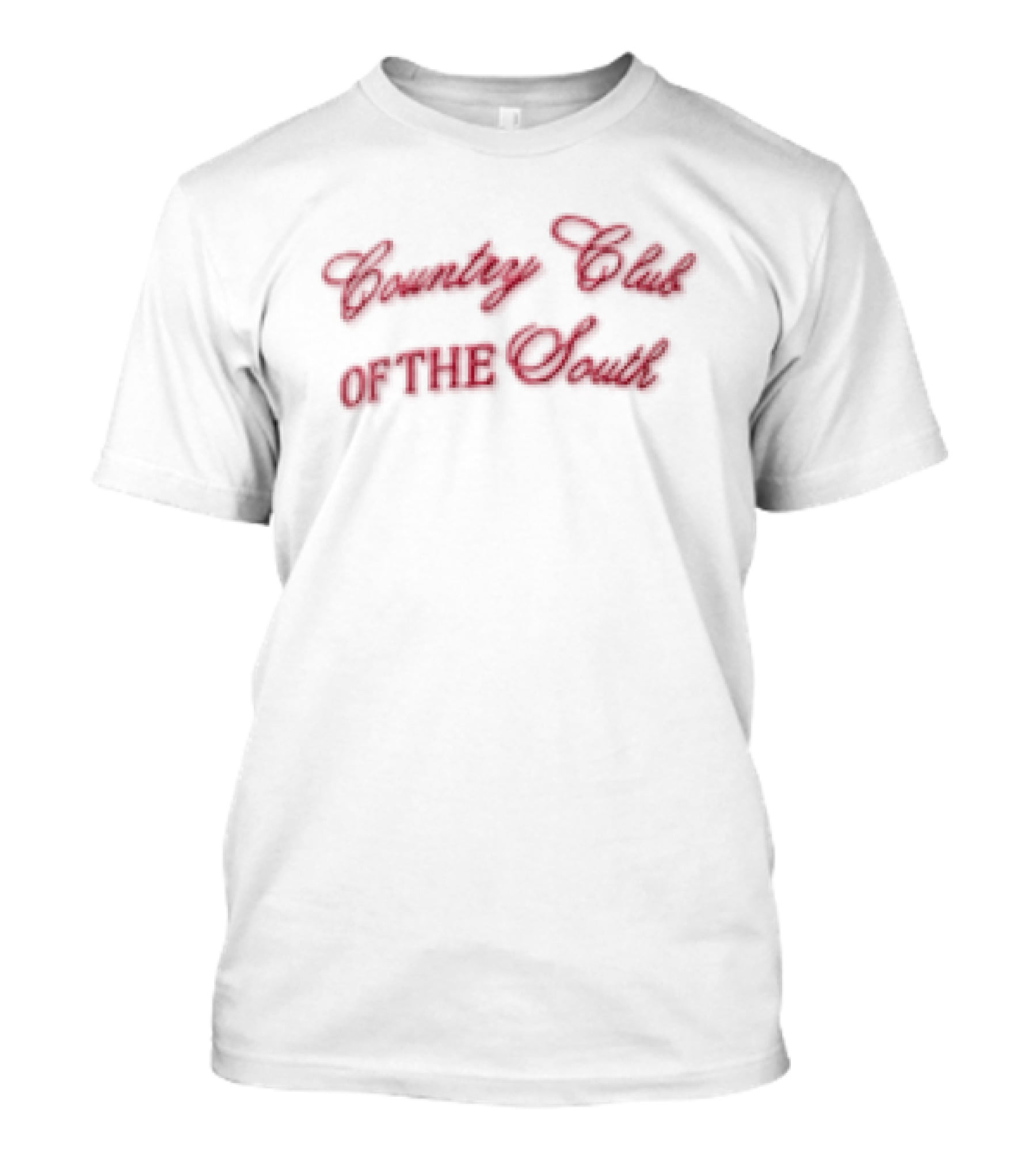 Country Club Of The South Red Script Lettering Leopard Brim T-Shirt