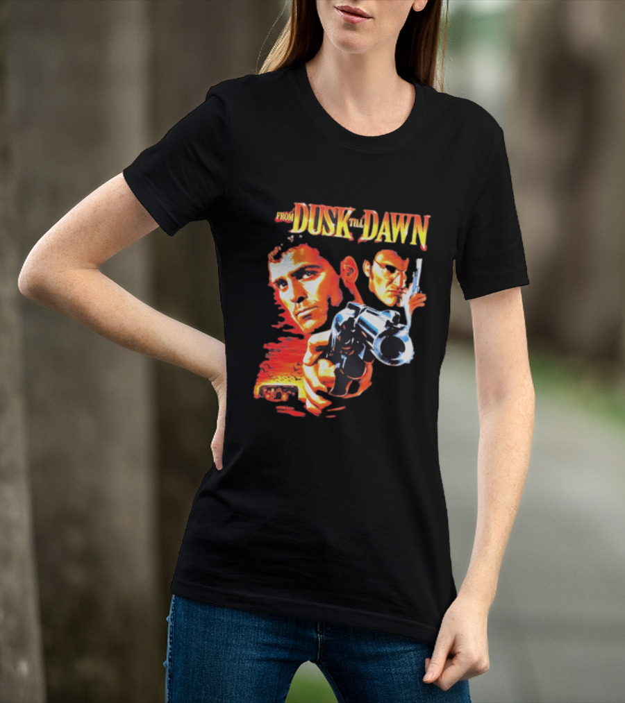 From Dusk Till Dawn Movie Artwork With Two Armed Characters T-Shirt