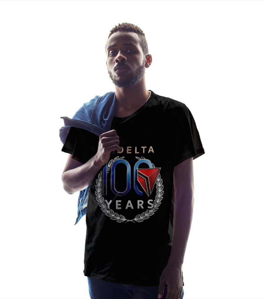 Delta 100 Years Laurel Wreath Anniversary T-Shirt