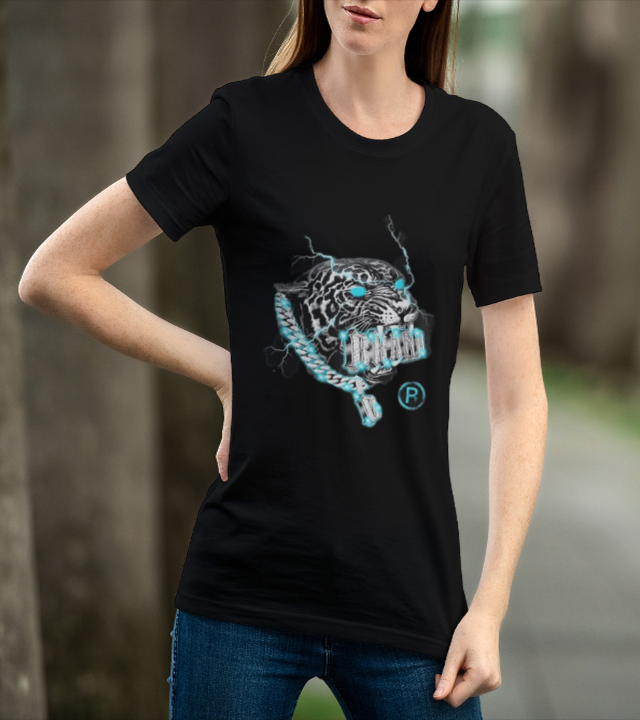 Marvel Black Panther Primal Lightning Panther With Blue Chain T-Shirt
