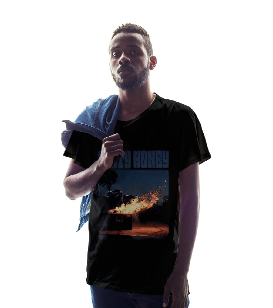 Dirty Honey Dumpster Fire Album Cover Vintage Aesthetic T-Shirt