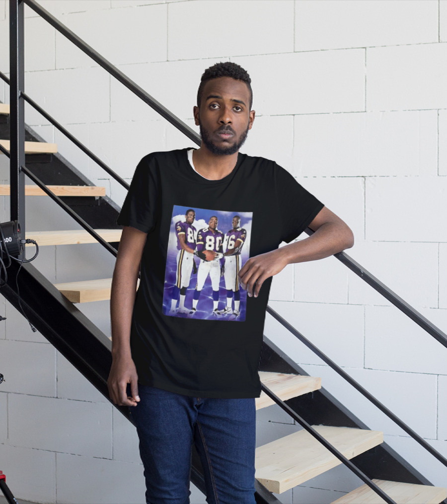 Randy Moss Cris Carter Jake Reed Minnesota Vikings Legendary Trio Football Players T-Shirt