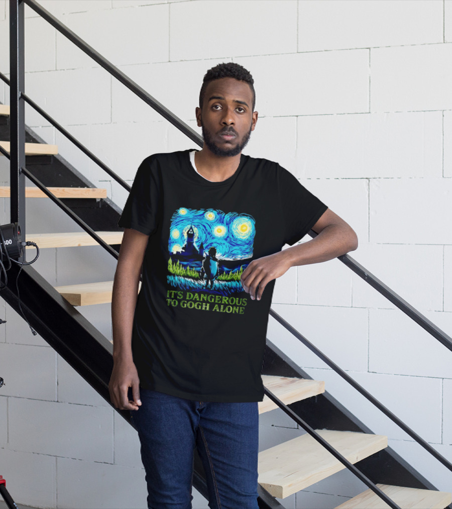 The Legend Of Zelda It's Dangerous To Gogh Alone Starry Night Link Standing T-Shirt