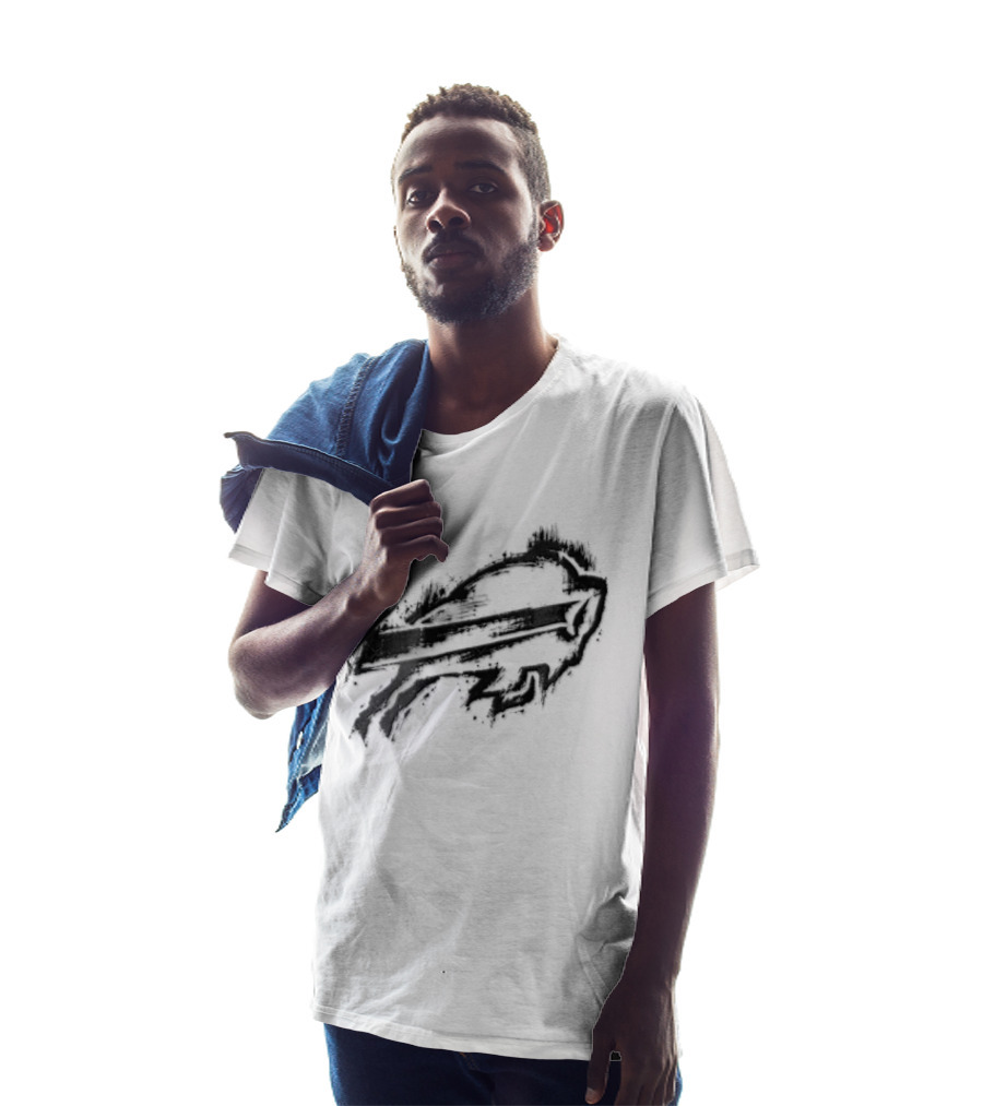 Buffalo Bills Black Ink Style NFL Team Graphic Buffalo Bills T-Shirt